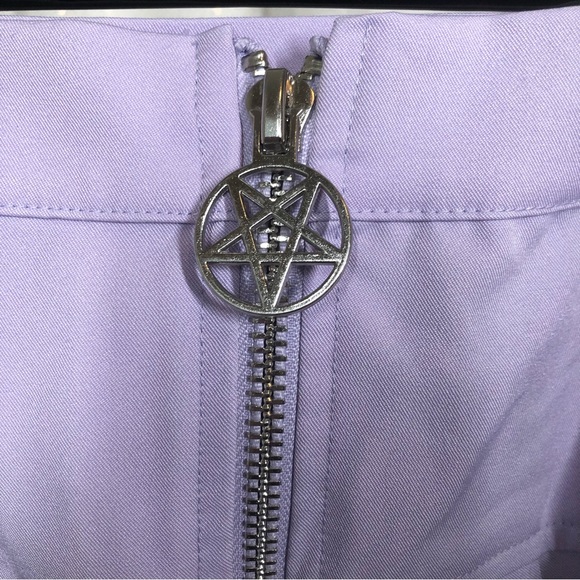 Used Killstar Blaire B*tch Lilac Mini Skirt Size XXL (No Straps) Goth, Punk, Alt - Picture 3 of 8